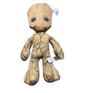 New Marvel Brown Green Baby Groot 14” Guardians Of Galaxy Stuffed Animal Toy